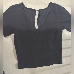 Black lululemon crop v neck